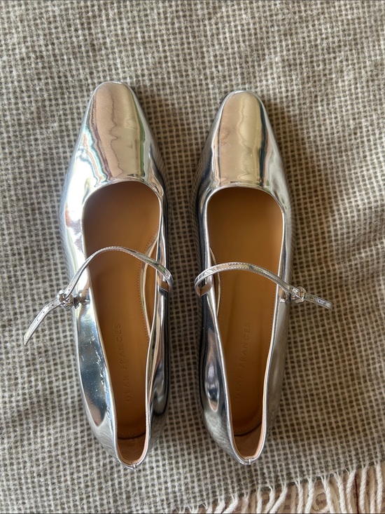 Dear Frances Shoes - Silver Metallic Dear Frances Mary Jane Flats
